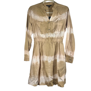 Velvet Heart New Size XS Tencel Lyocell Emmeline Taupe Tie Dye Long Sleeve Dress